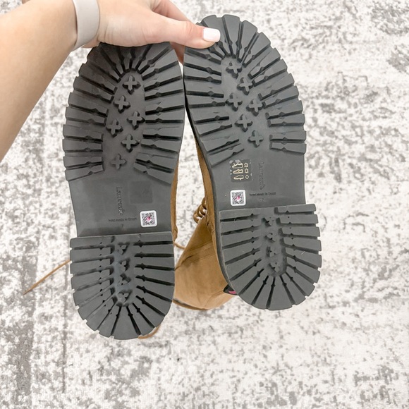 NWB Larroude Lara Knee High Combat Boot Tobacco - Picture 11 of 14